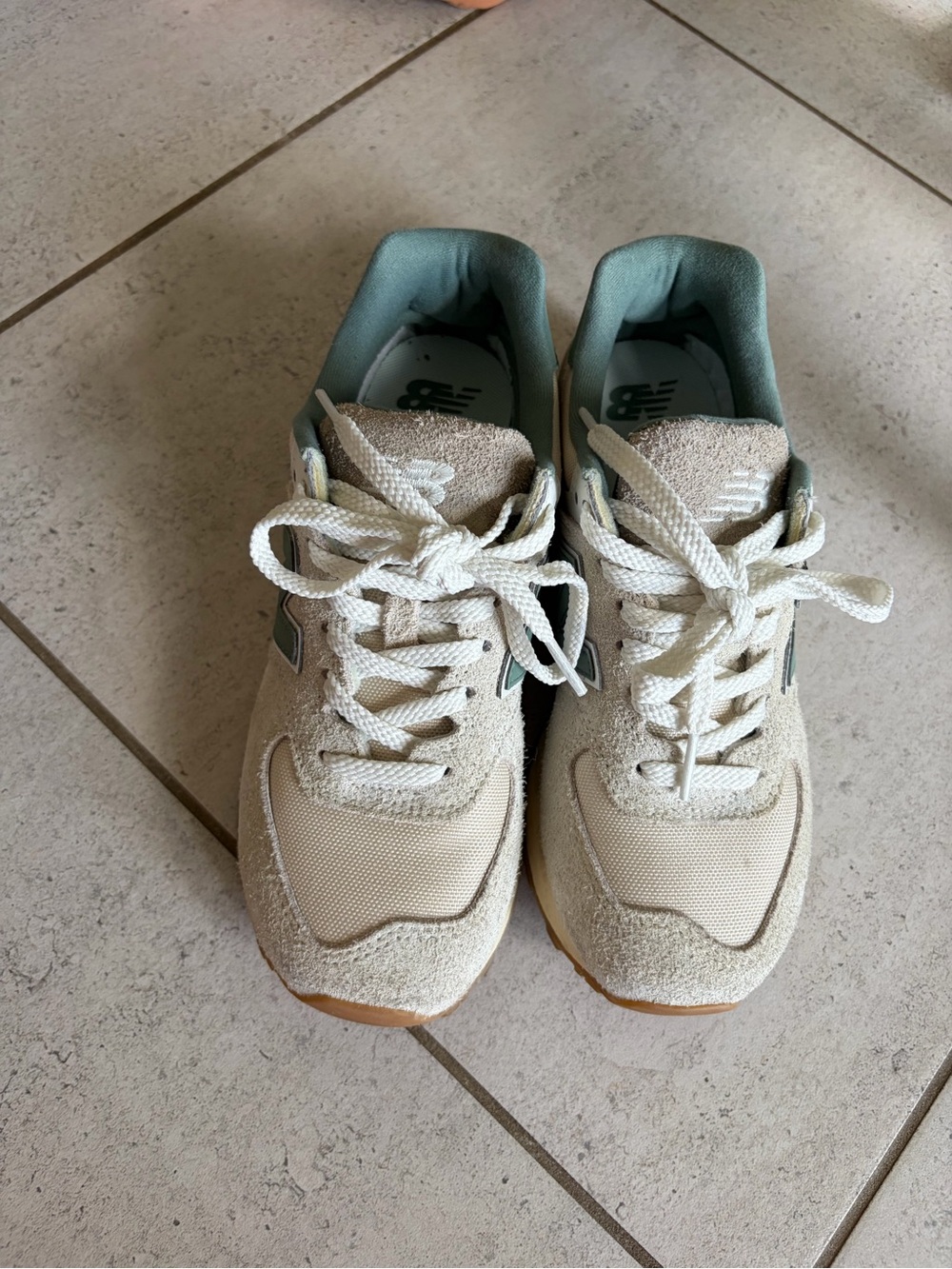 New Balance 574 - Calcium / New Spruce- Ladies 6.5